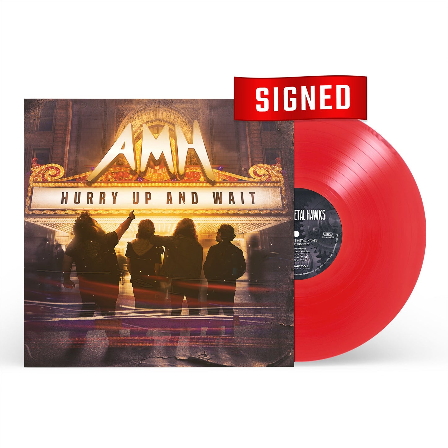 Adam and the Metal Hawks Red LP signed from Rock Kommander